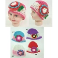 Cute Baby Girl Knitted Crochet Flower Hat ~ 3