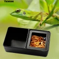 ??Plastic Insect Reptile Breeding Live Food Feeding Box Two Compartment Feeder