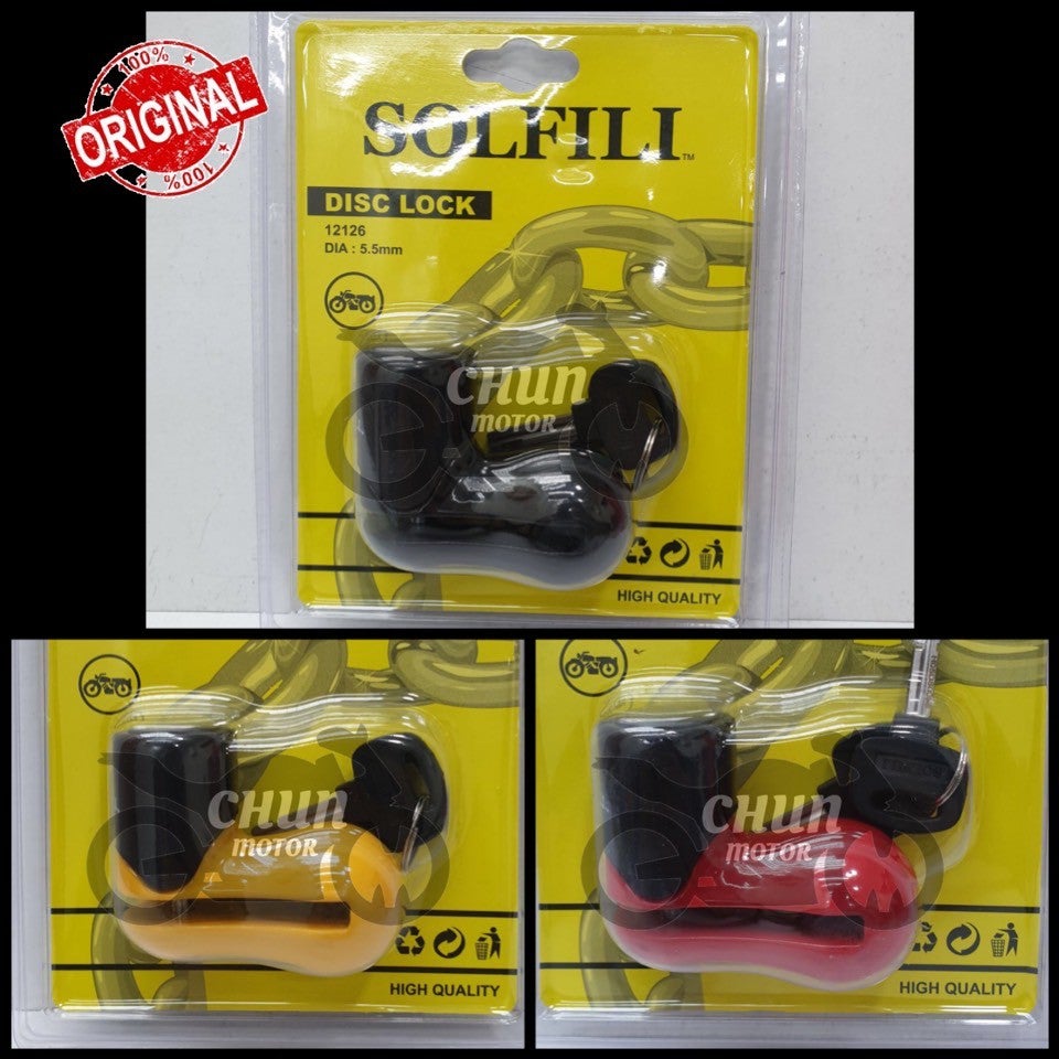 Motorcycle SOLCAR Disc Lock SOLFILI (Original)