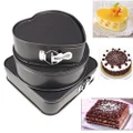 3 in 1 Round Heart Square Shape Cake Mould