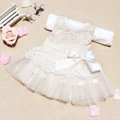 Child Kids Girls Princess Party Wedding Lace Dress Flower Bowknot Tutu Skirt