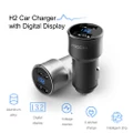 ?new?ROCK H2 Dual USB Car Charger with LED Display 5V/3.4A Alloy Fast Charging