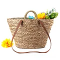 Straw Polyester bag quality craft holiday weaving handbag beach bag