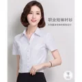 Fast Delivery - V Neck Slim Effect OL Office Top Blouse Working Plus Size White