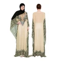 Plus Size Casual Muslim Women Summer Floral Long Maxi Dress