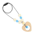 Chew Beads Wooden Teether Necklace for Kid Nursing Teething Necklaces I933 Icor