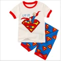 Kids Boys Girls Superman Spiderman Cute Nightwear Set Pajamas Homewear Sleepwear