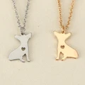 Stainless steel necklace,puppy,French Bulldog,pendant,pet Necklace DIY accessory
