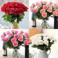 5x Artificial Fake Roses Flower Bouquet Floral for Mother's Day Gift I890 Icor