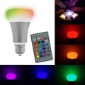 10W RGB LED E27 Bulb Infrared Remote Control Timing Switch Light Bulb I682 Icor