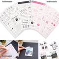 6 Sheets DIY Calendar Photo Paper Sticker Scrapbook Decor