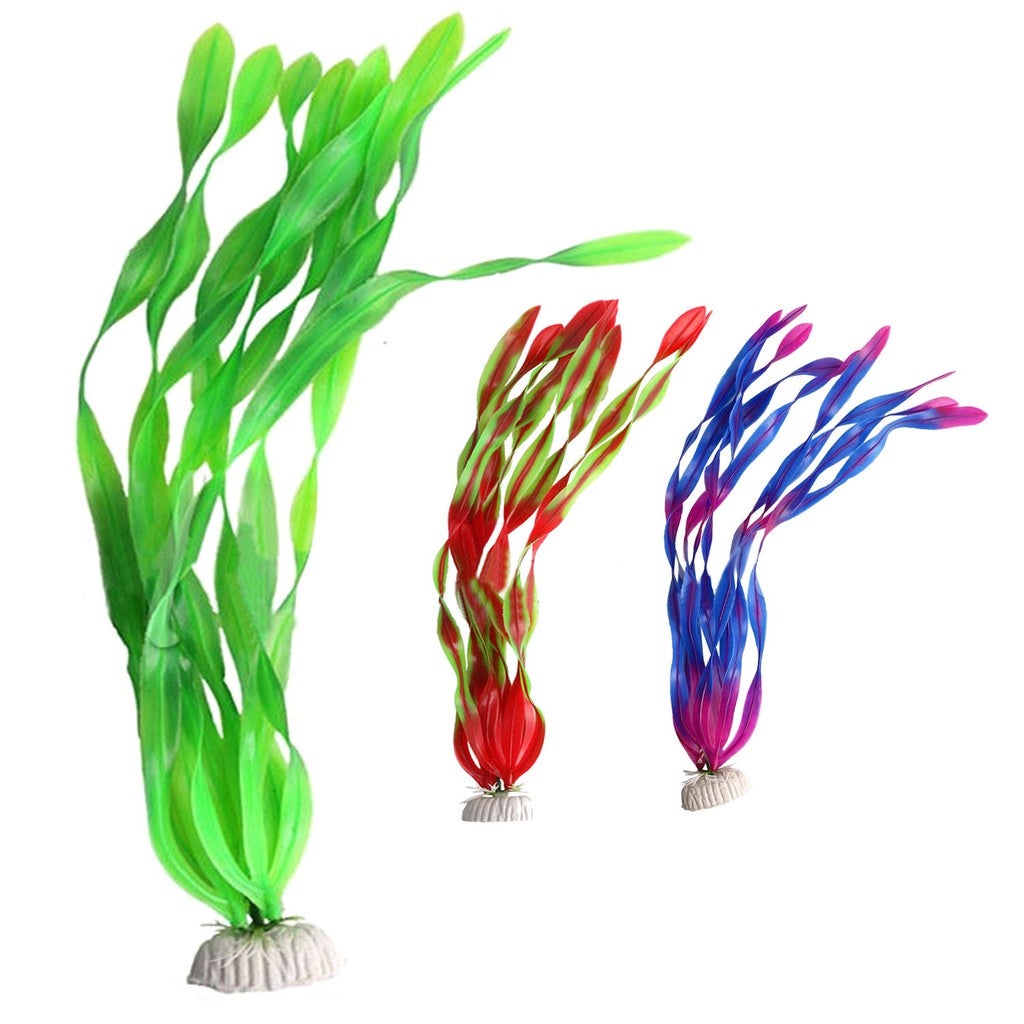 3x Artificial Kelp Water Plant Fish Tank Aquarium Landscape Decor I889 Icor