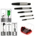 New 5PCS Screw Extractor Drill Bits Guide Broken Damaged Bolt Remover