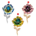 Brooch Pins Flower Jewelry Women Alloy Luxury Banquet Fashion Decoration Corsage