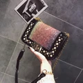 Handbags 2018 star rivets simple small bag shoulder Messenger bag