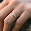 Elegant Women Wedding Engagement Rhinestone Crystal Ring Fashion Jewelry Gift