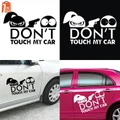 ONE Reflective Car Decor Sticker w/ DON'T TOUCH MY CAR Logo Slogan Shooting