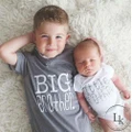 DT.-Newborn Baby Boys Romper Bodysuit Big Brother T-shirt Tops Outfits Family