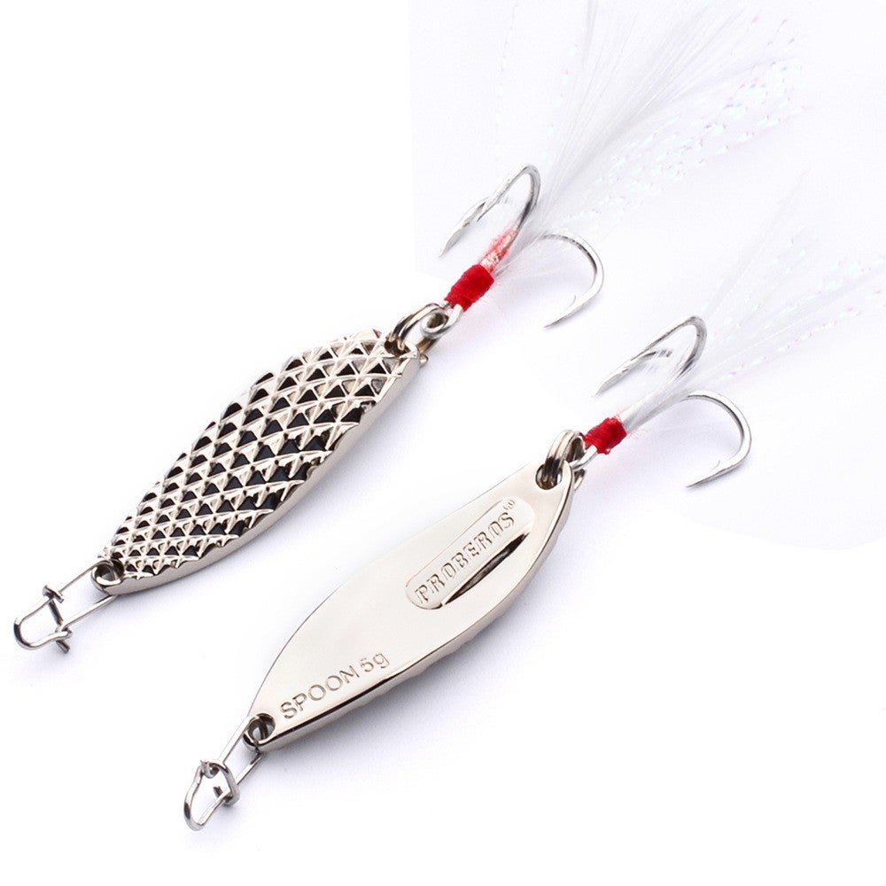 2 Colors Hard Metal Lure Fishing Bait VIB Spoon Fishing Tackle Lure Baits Q BEAR