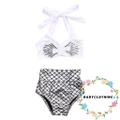 BTA-Lovely Baby Girls Little Mermaid Princess Bathing Bikini Set Swimwear