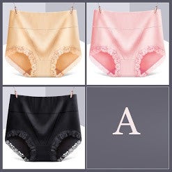 3pcs Woman Ladies Underwear Seamless High Waist Soft Panties