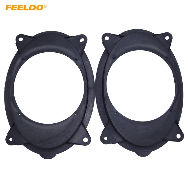 1Pair 6.5" Car Speaker Spacer Front Door Audio Pad Mat Adapter Modified Rings