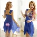 [READY STOCK] Blue Lace Babydoll Dress Sleepwear Sexy Lingerie S182