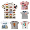 0-6Y Boys Girls Print T Shirts Toddler Tops Short Sleeve Tee