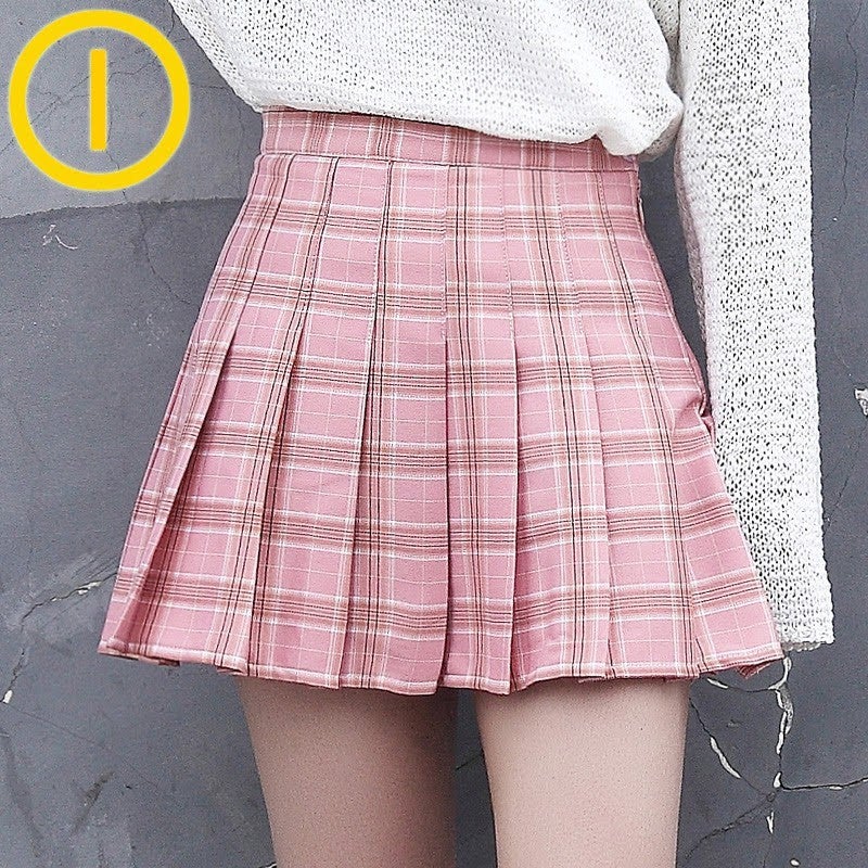 Female fashion A high waisted A-line skirt