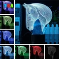 Zra 3D Color Change Horse Head LED Night Light USB