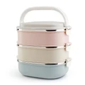 Durable Gradient Color Simple Style Metal Lunch Boxes Food Box 3 Layers UNIO
