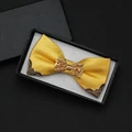 High Quality Men's Metal Bow Tie Fashion Double Butterfly Wedding Party Bowties