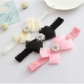 Kids Girl Baby Toddler pearl Lace Flower Headband Hair Band Accessories Headwear