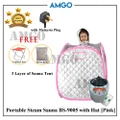 AMGO Portable Steam Sauna 9005 With Hat [2L Stainless Steel Steamer and Remote]