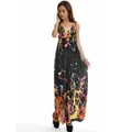 Batik Print Beach Maxi Dresses sleeveless
