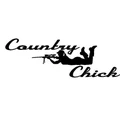 (2Pcs) COUNTRY CHICK vinyl car/truck/suv window decal