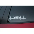 Fat Bike heartbeat die-cut car window sticker,