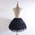 Women's Black Multi Style Petticoat Tulle Tutu Short Skirt Rockabilly Underskirt