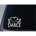 I heart to dance sticker 8 inch wide vinyl dancing ballet tap decal Car Sticker