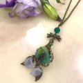 Emerald vine necklace