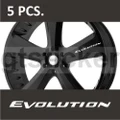 5 pcs Mitsubishi Lancer Evolution Door Handle Wheel sticker decal