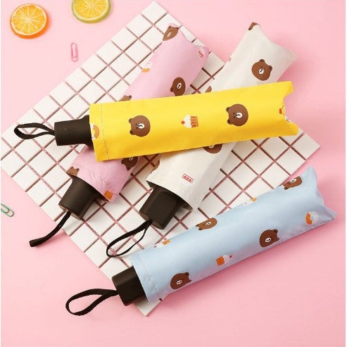 Cute Folded Sun/Rain Bear Umbrella Sun Protection UV Protection