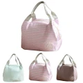 ??lovehomestore??Insulated Cold Canvas Stripe Picnic Carry Case Thermal Portable Lunch Bag