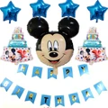 Set Happy birthday party decorations foil balloon boy&girl Mickey minnie balloon