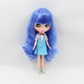 Blue long hair Blyth Doll with bang normal skin blyth dolls