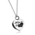 Love Heart Pendant Stainless Steel Necklace Women Can Unscrew Bands