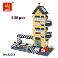 New villa construction plastic building blocks toy puzzle assembly