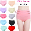 Hot Sale Women Panties 100%Cotton Underware panties 10Color And Plus Size L-XXL