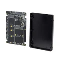 Cablecc 2 in 1 Combo M.2 NGFF B-key & mSATA SSD to SATA 3.0 Adapter Converter Case Enclosure