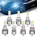 2Pcs Car COB LED Headlight Headlamp Light Bulbs 36W 6000LM Driving Fog Lamp Day